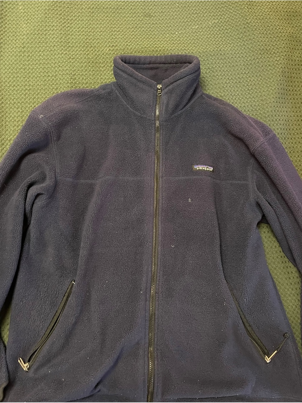 Patagonia Men's Navy Blue Vintage Fleece Jacket Large